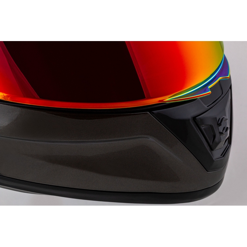 Casco integrale da moto Cassida Aero Super Mono nero lucido cromato-nero