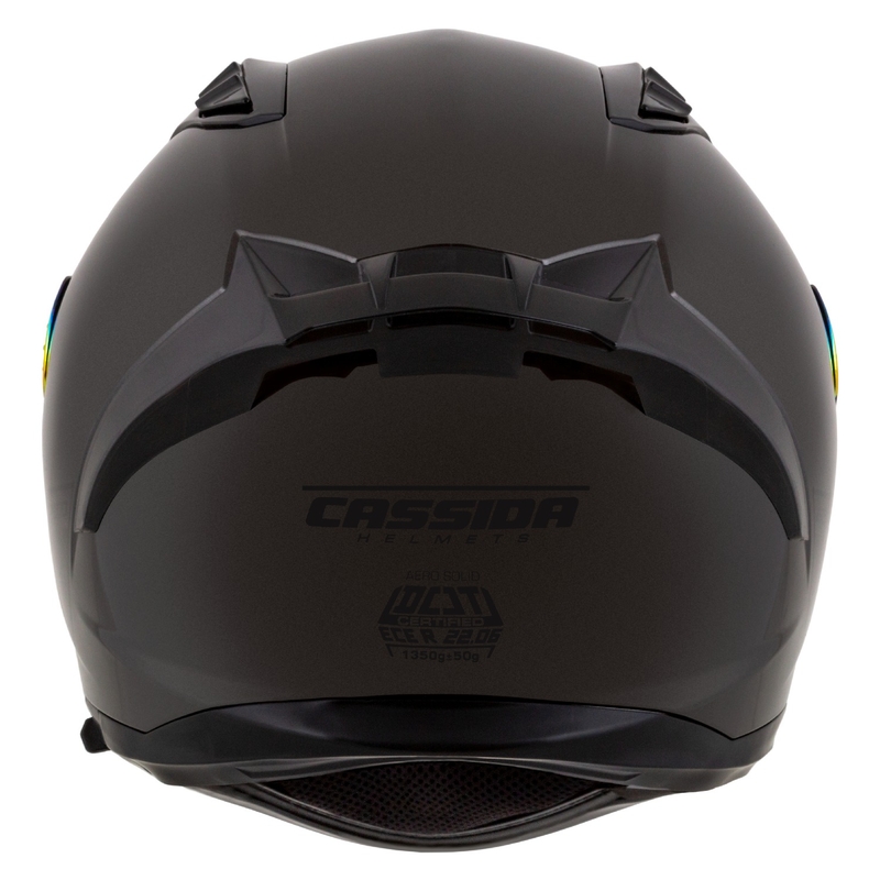 Casco integrale da moto Cassida Aero Super Mono nero lucido cromato-nero