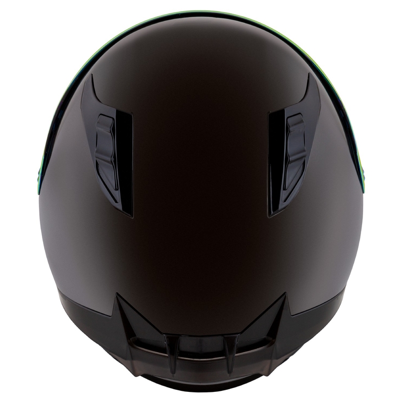 Casco integrale da moto Cassida Aero Super Mono nero lucido cromato-nero