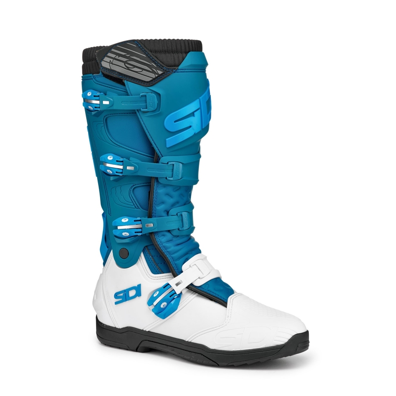 Stivali da moto da donna SIDI X POWER SC LEI bianchi e blu
