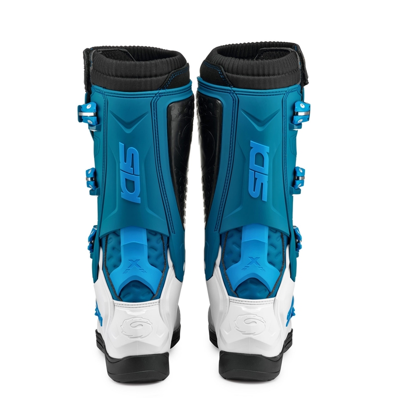 Stivali da moto da donna SIDI X POWER SC LEI bianchi e blu