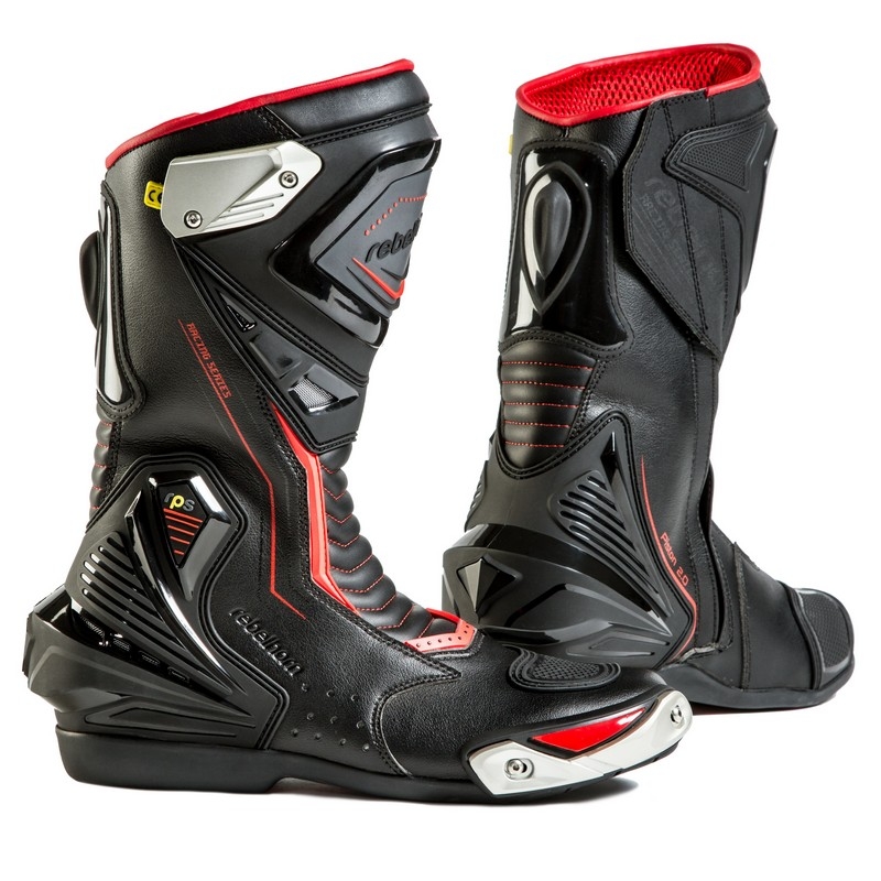 Boty na motorku Rebelhorn Piston II CE černo-fluo červené výprodej