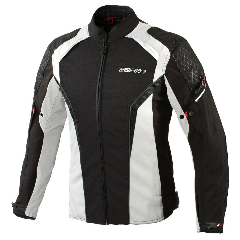Dámská bunda na motorku Ozone Edge Evo Lady - černo/šedá