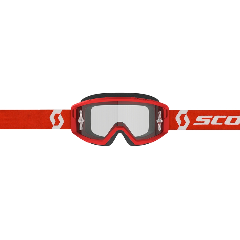 Occhiali da motocross SCOTT PRIMAL CLEAR rosso e bianco