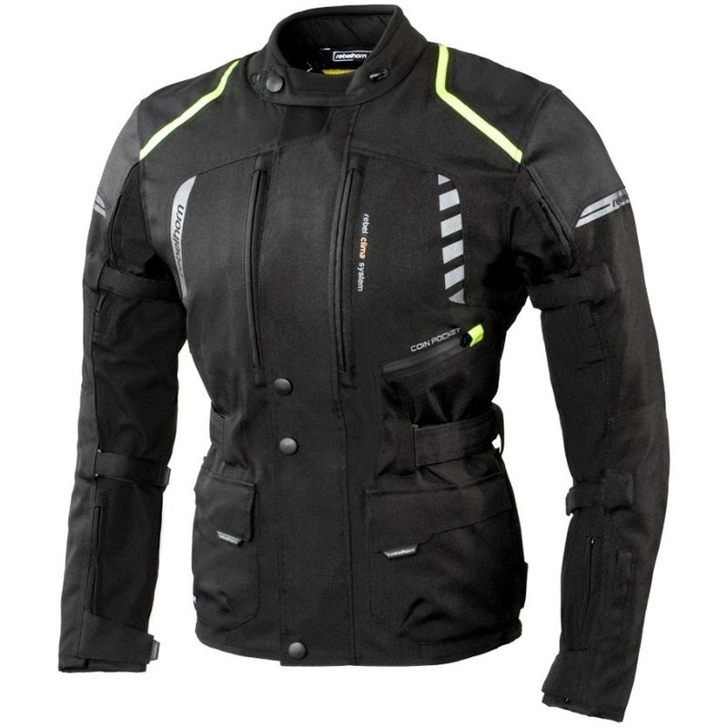 Moto bunda Rebelhorn Hiker II černo-fluo žlutá výprodej