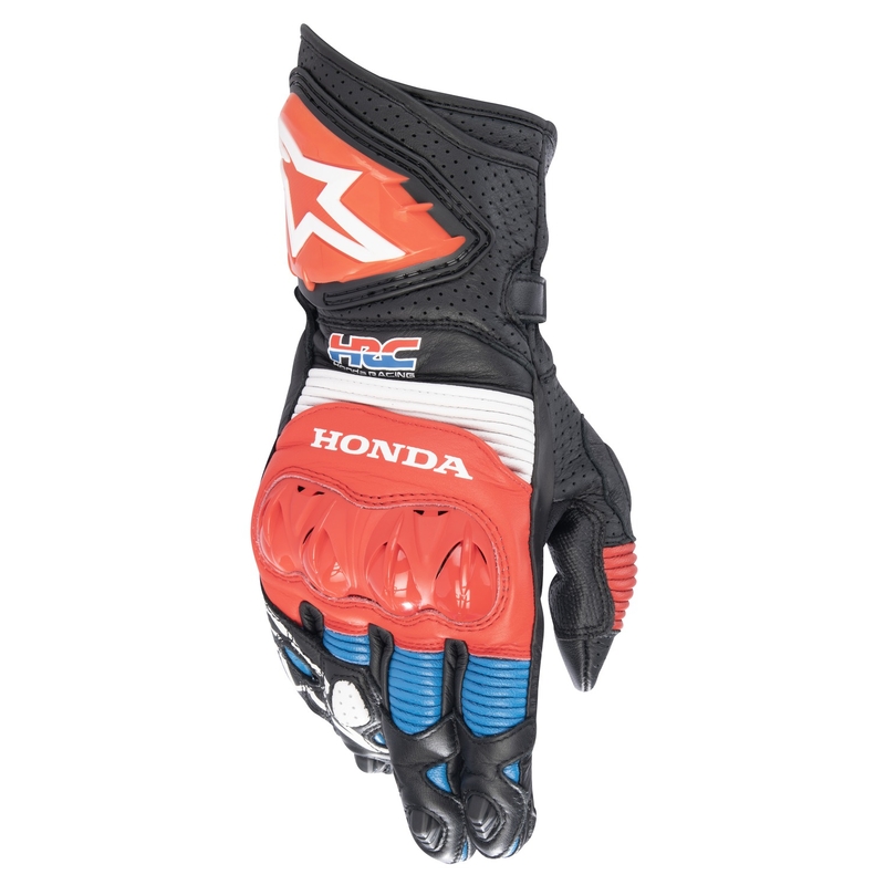 Guanti da moto Alpinestars GP PRO R 3 Honda neri-rossi fluo-blu-bianchi