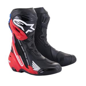 Alpinestars Supertech R Honda 2024 Nero-Rosso-Fluo-Blu-Bianco Stivali da moto