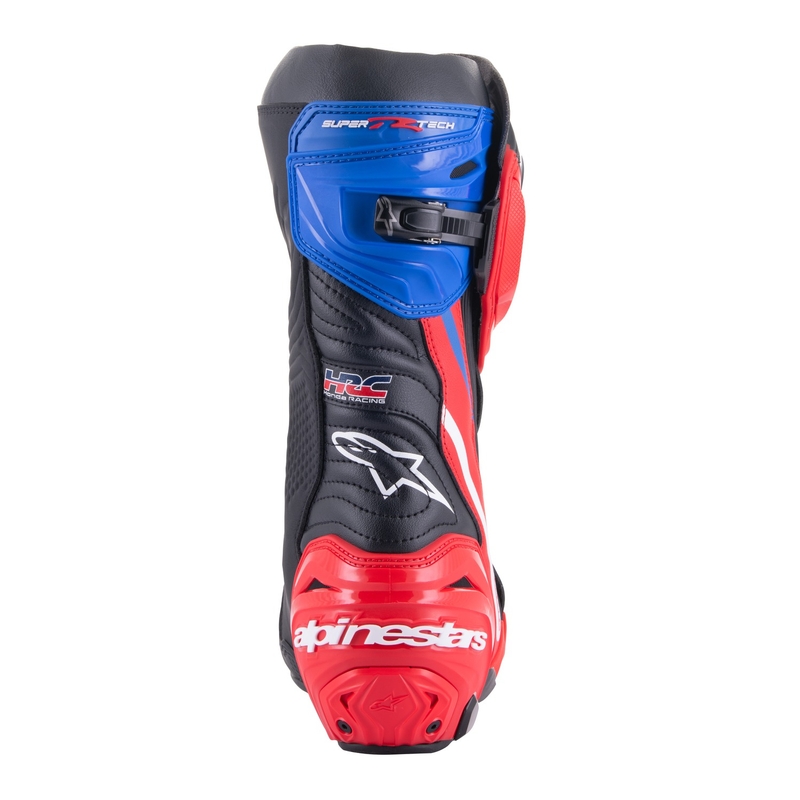 Stivali da moto Alpinestars Supertech R Honda nero-rosso fluo-blu-bianco