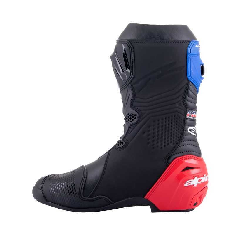 Stivali da moto Alpinestars Supertech R Honda nero-rosso fluo-blu-bianco
