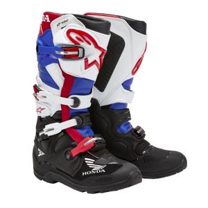 Alpinestars Tech 7 Enduro Drystar Honda Stivali Moto Collezione 2024 Nero-Blu-Bianco-Rosso