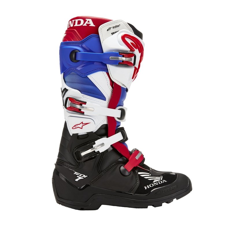 Stivali da moto Alpinestars Tech 7 Enduro Drystar Honda Nero-Blu-Bianco-Rosso