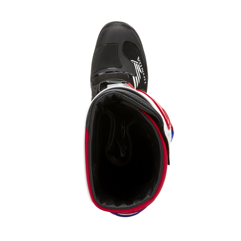 Stivali da moto Alpinestars Tech 7 Enduro Drystar Honda Nero-Blu-Bianco-Rosso