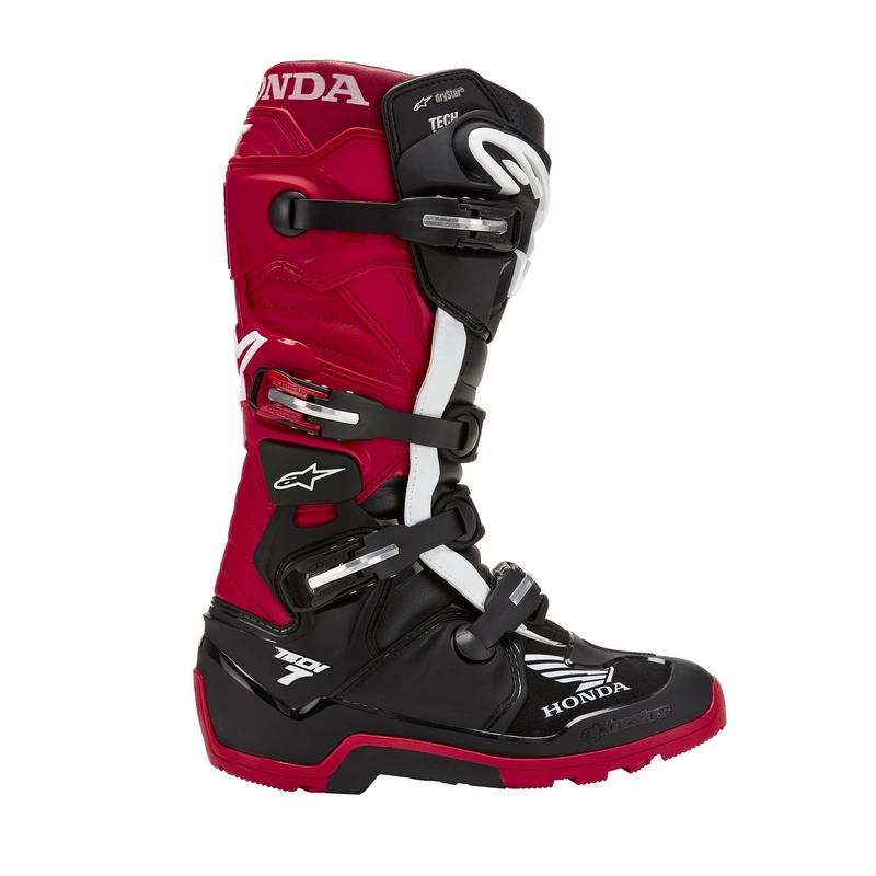 Stivali da moto Alpinestars Tech 7 Enduro Drystar Honda Nero-Rosso