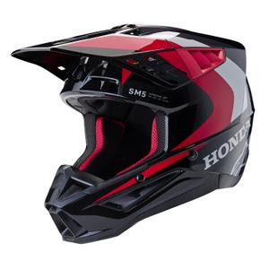 Alpinestars S-M5 Honda Motocross Casco 2024 nero-rosso-grigio