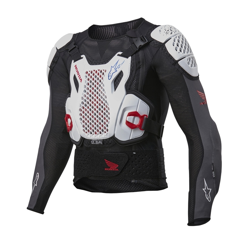 Alpinestars Bionic Plus 2 Honda body protector collezione bianco-blu-rosso-nero