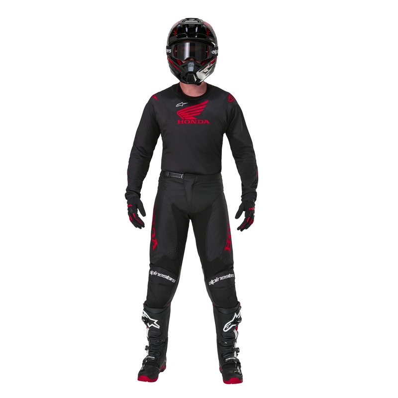 Maglia da motocross Alpinestars Racer Iconic Honda Collection nera-rossa