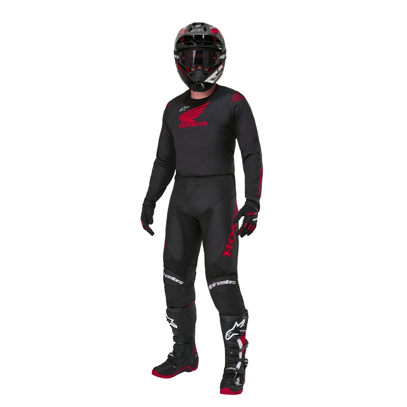 Maglia da motocross Alpinestars Racer Iconic Honda Collection nera-rossa