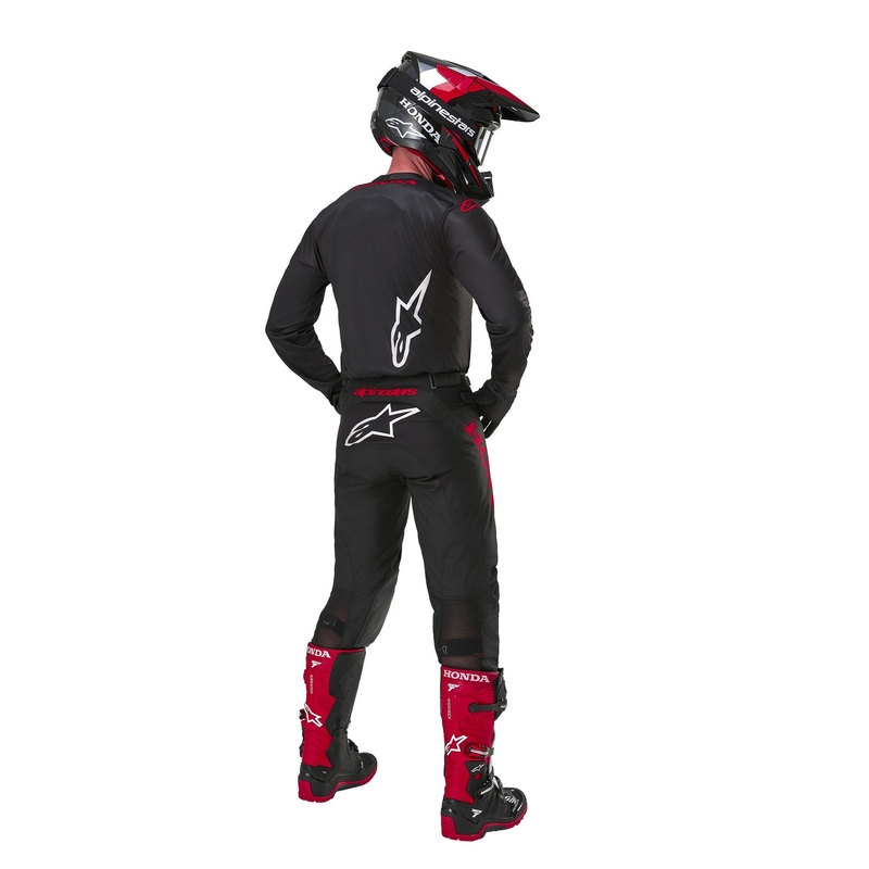 Maglia da motocross Alpinestars Racer Iconic Honda Collection nera-rossa