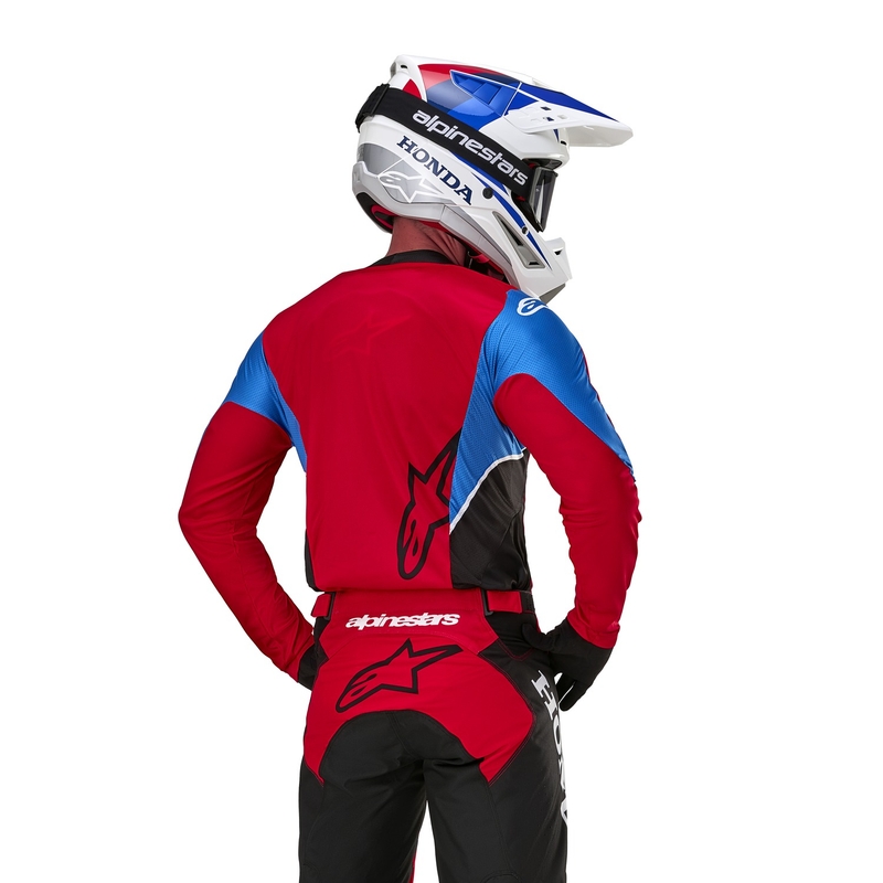 Maglia da motocross Alpinestars Racer Iconic Honda Collection Rosso-Nero-Blu-Bianco