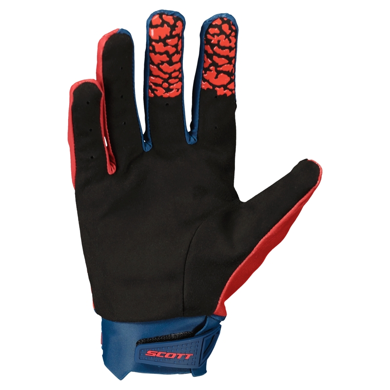 Guanti da motocross SCOTT EVO TRACK blu-neon rosso
