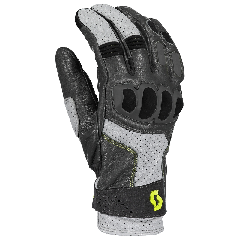 Guanti da moto in pelle SCOTT SPORT ADV grigio-verde