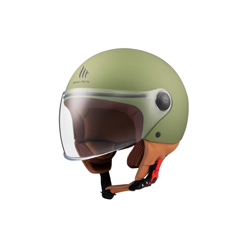 Casco Moto Aperto MT Street S Verde Opaco