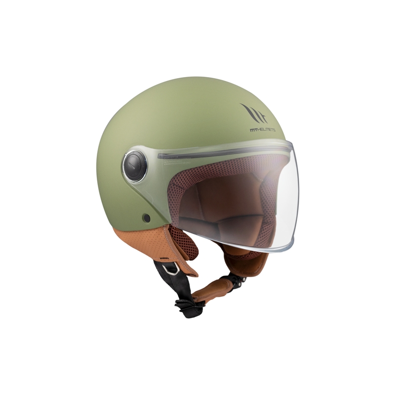 Casco Moto Aperto MT Street S Verde Opaco