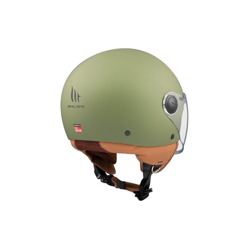 Casco Moto Aperto MT Street S Verde Opaco