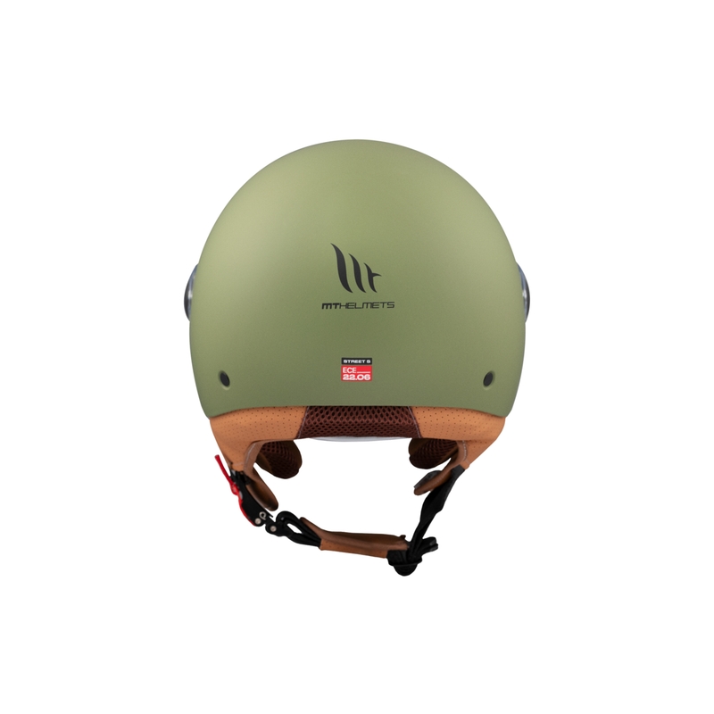 Casco Moto Aperto MT Street S Verde Opaco