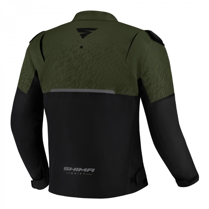 Giacca moto Shima Drift kaki-nero