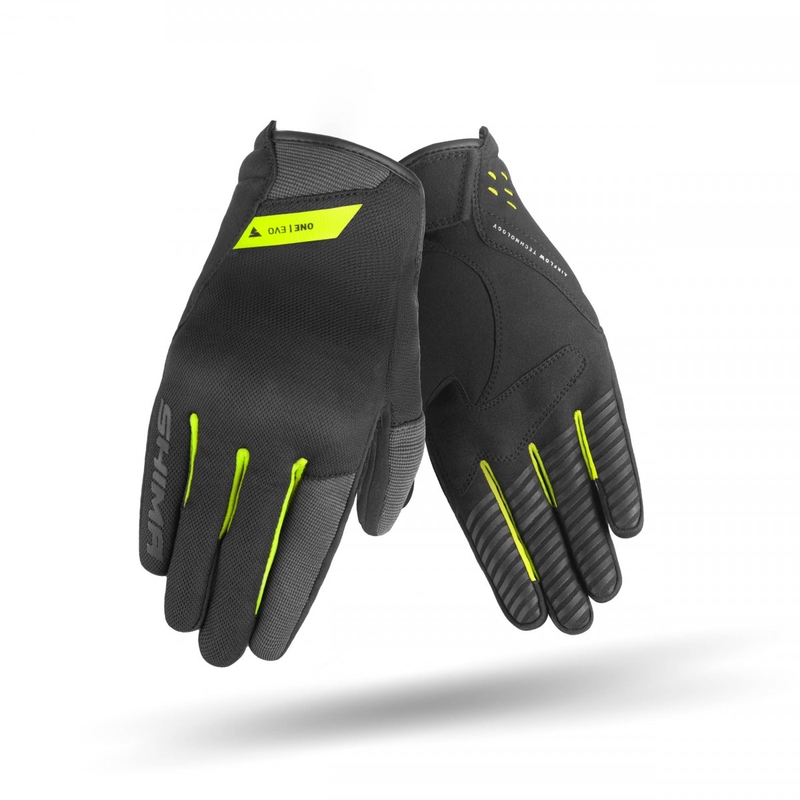 Guanti da moto Shima One EVO giallo fluo-nero