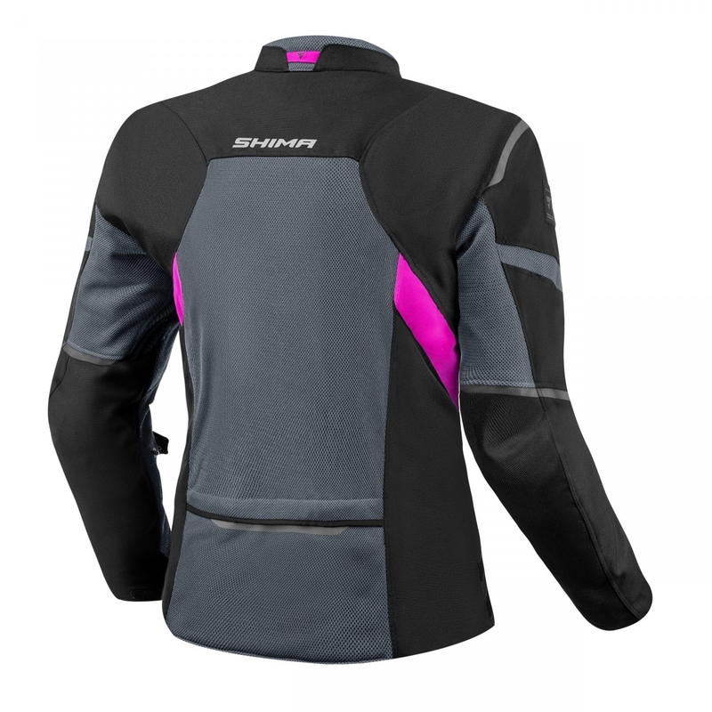 Giacca da moto Shima Rush Vent 2.0 nera e rosa da donna