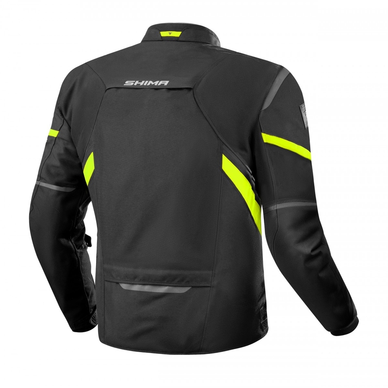 Giacca da moto Shima Rush 2.0 nero-giallo fluo
