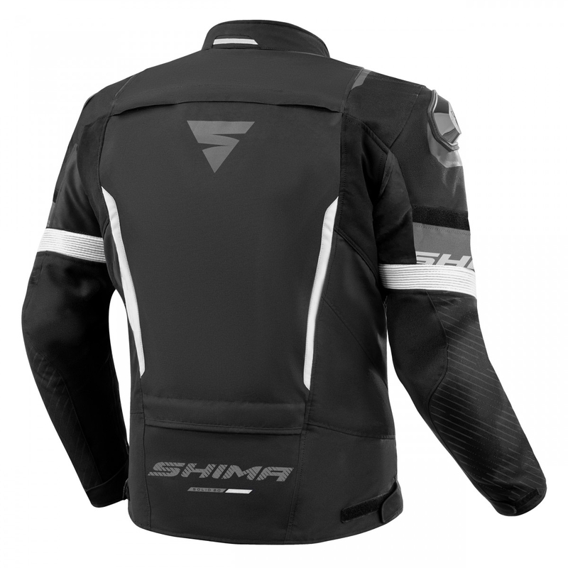 Giacca da moto Shima Solid 2.0 bianco e nero