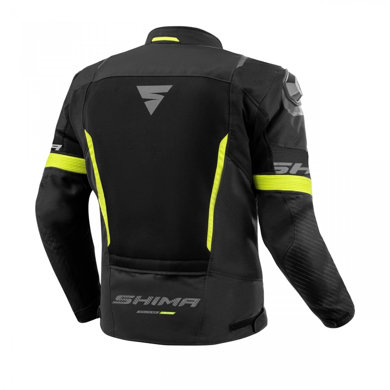 Giacca da moto Shima Solid 2.0 Vent nero-giallo fluo