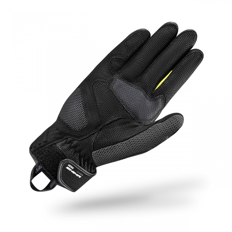 Guanti da moto Shima Hero nero-giallo fluo