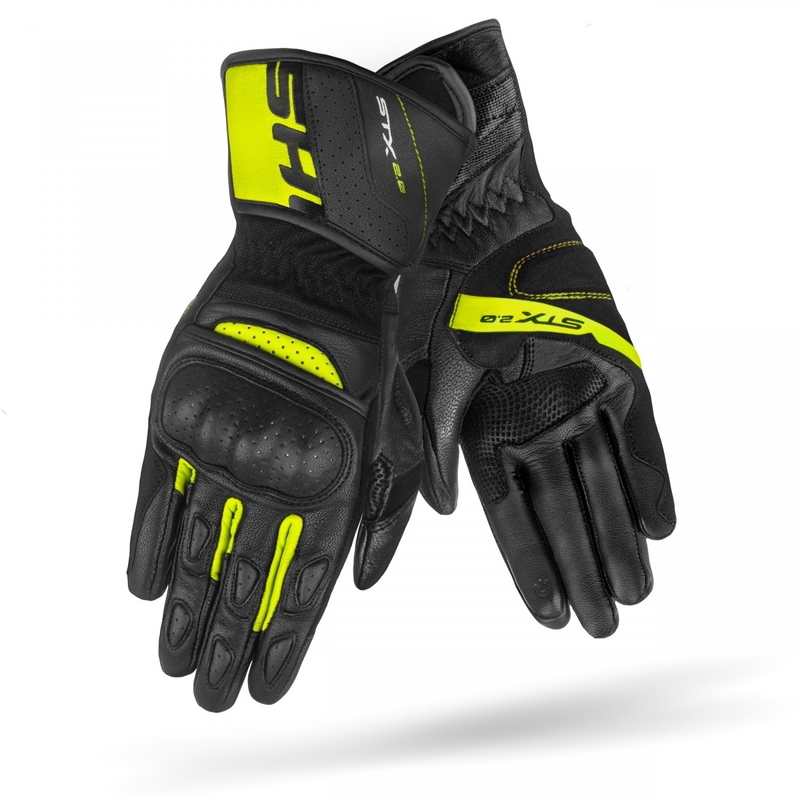 Guanti moto Shima STX 2.0 nero-giallo fluo