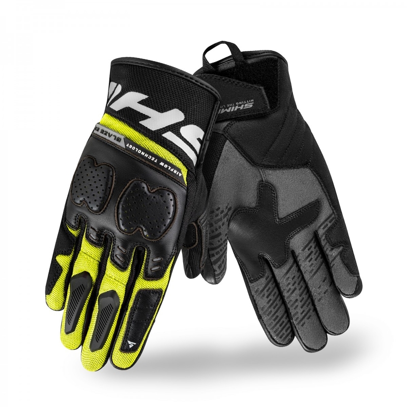 Guanti da moto Shima Blaze 2.0 nero-giallo fluo