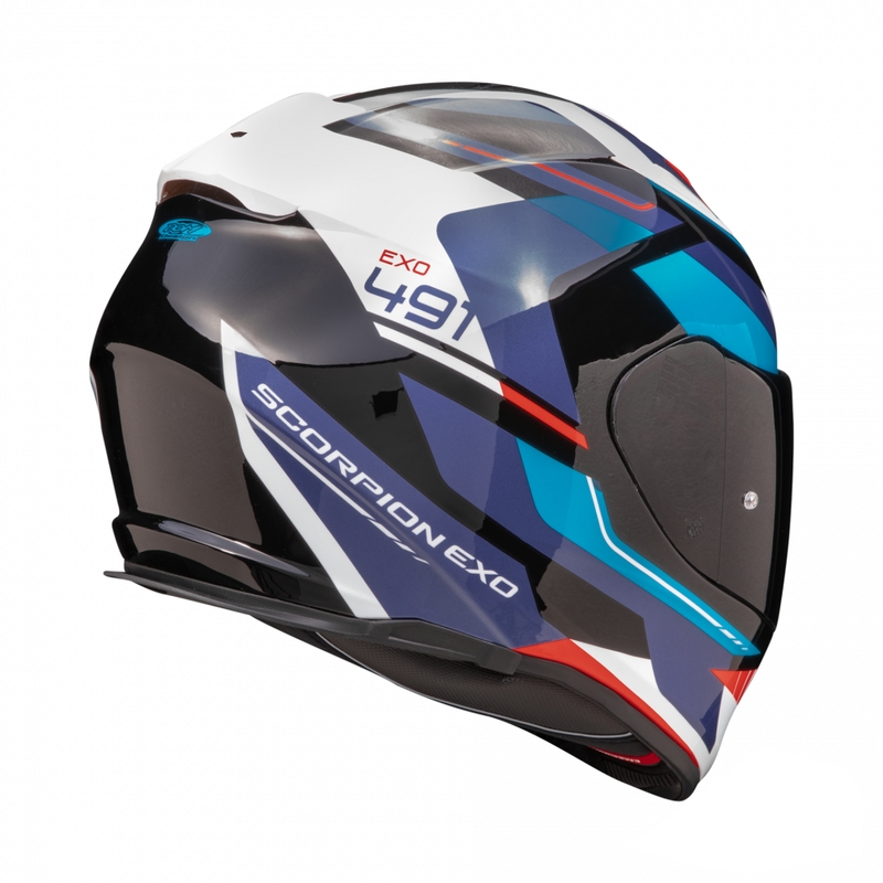 Casco integrale da moto Scorpion EXO-491 Abilis nero-blu-rosso