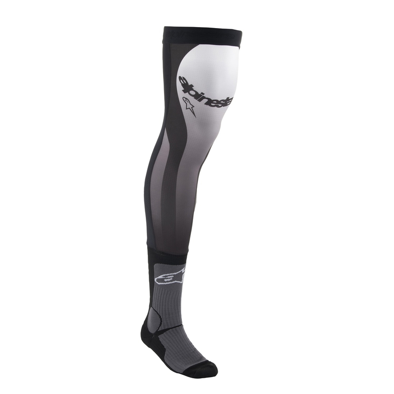Alpinestars Calzini con ginocchiera neri e bianchi