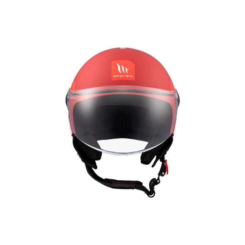 Casco moto aperto MT STREET INBOARD C5 rosso e bianco opaco