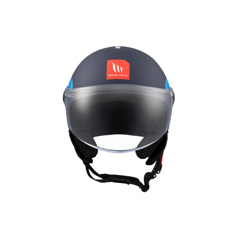 Casco moto aperto MT STREET INBOARD C7 blu-bianco opaco