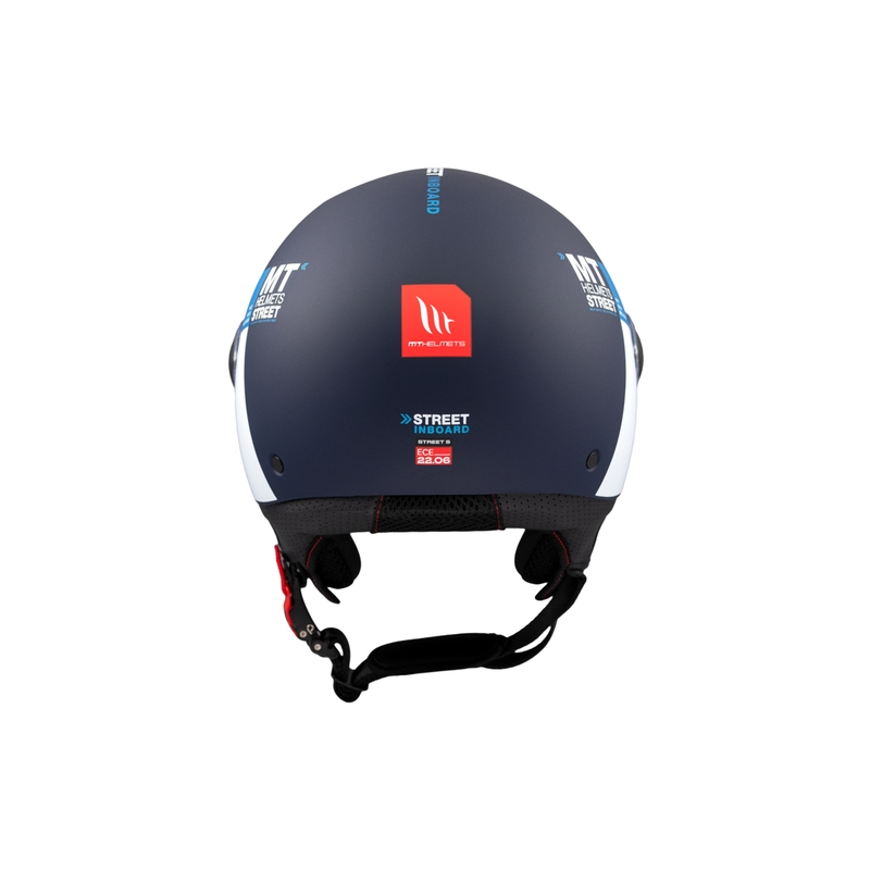 Casco moto aperto MT STREET INBOARD C7 blu-bianco opaco