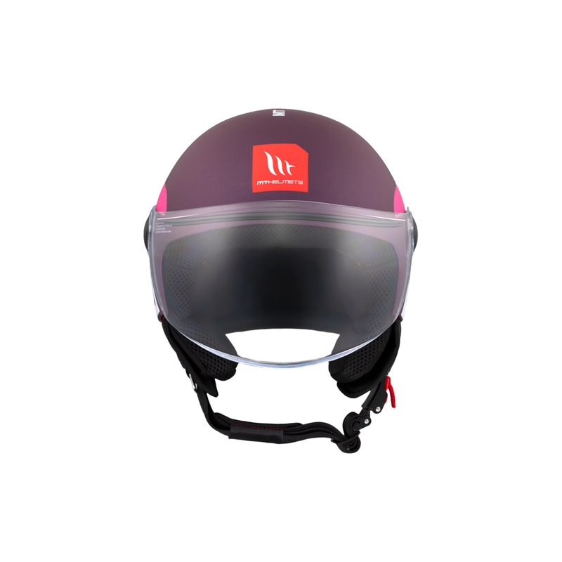 Casco moto aperto MT STREET INBOARD C8 rosa-viola opaco