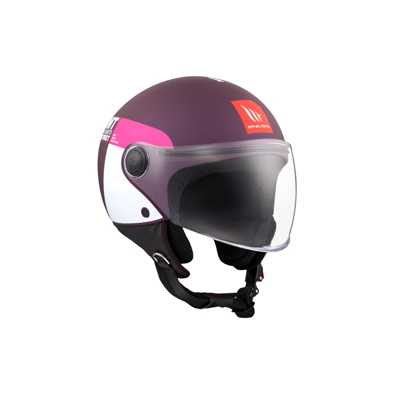 Casco moto aperto MT STREET INBOARD C8 rosa-viola opaco