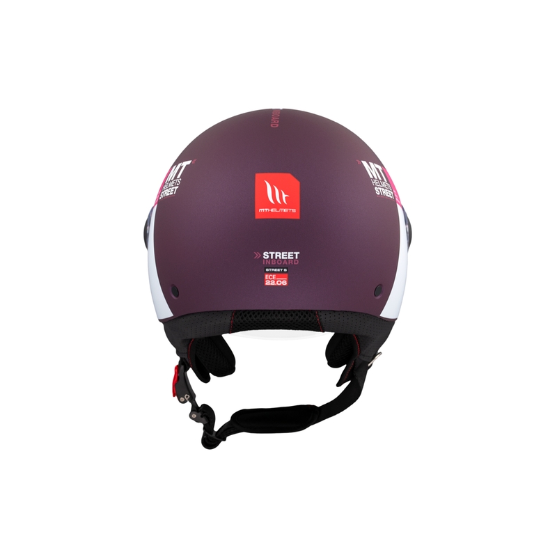 Casco moto aperto MT STREET INBOARD C8 rosa-viola opaco