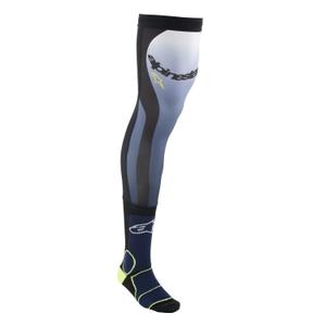 Alpinestars Calzini con ginocchiera Blu-Giallo-Fluo-Bianco-Nero