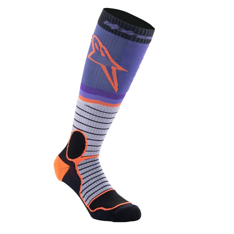 Calzini Alpinestars MX PRO nero-grigio-viola-arancione