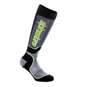 Calzini Alpinestars MX Plus Kids Nero-Grigio-Giallo Fluo