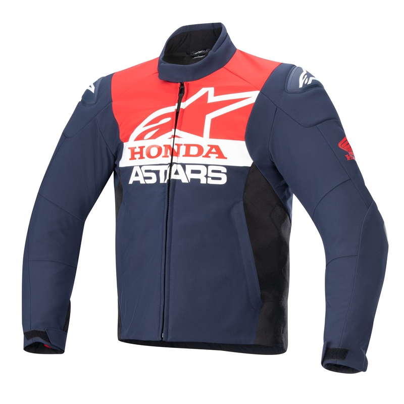 Giacca da moto impermeabile Alpinestars SMX Honda blu-nero-rosso-bianco